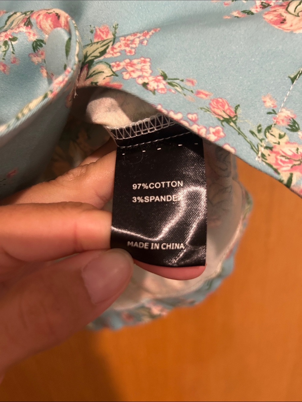 Voodoo Vixen Mint Blue Floral Button-Front Top - Picture 4 of 5